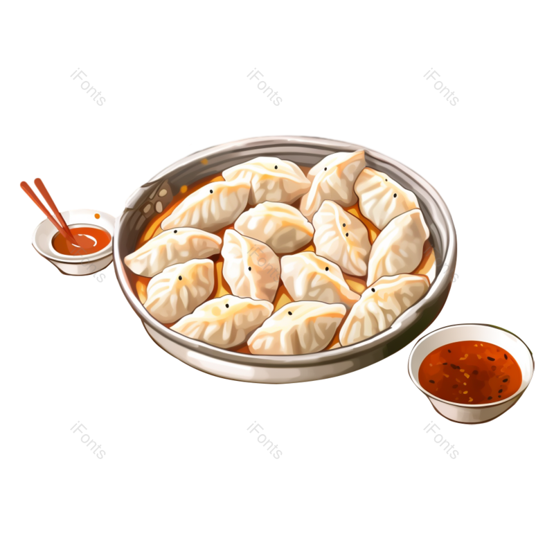 饺子图片,美食元素,PNG,免抠素材